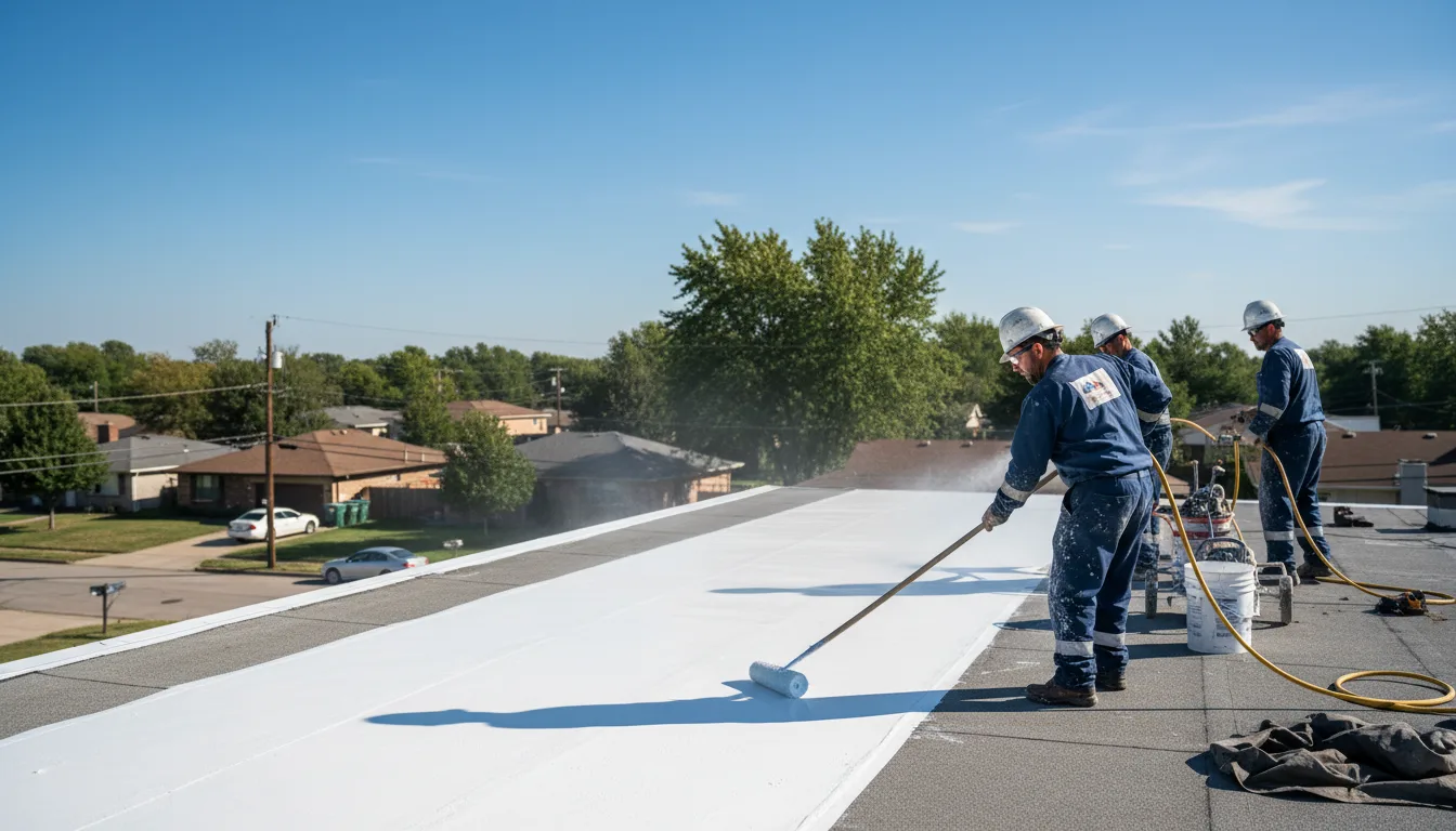 Commercial roof coating in Marvell, AR near me